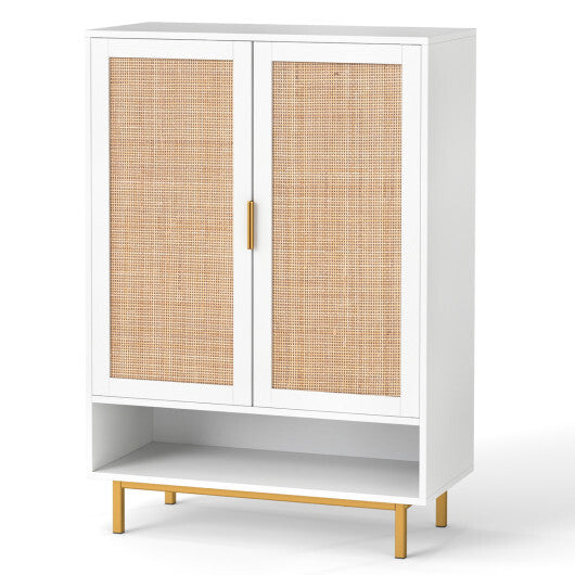 43 Inch 6-Tier Tall Shoe Cabinet with Double Doors-Natural W2B