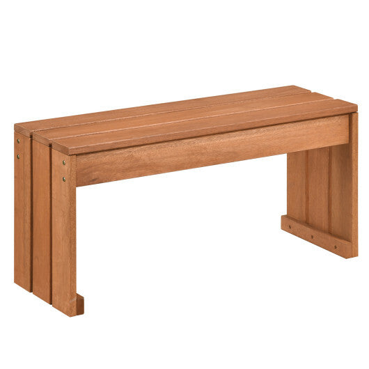 2-Person Outdoor Garden Bench with Solid Wooden Frame for Backyard W2B