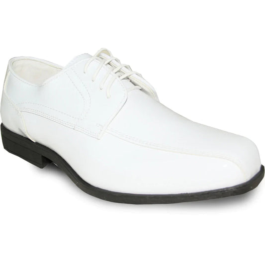 JEAN YVES Men Dress Shoe JY02 Oxford Formal Tuxedo for Prom & Wedding Shoe White Patent Tux-USA