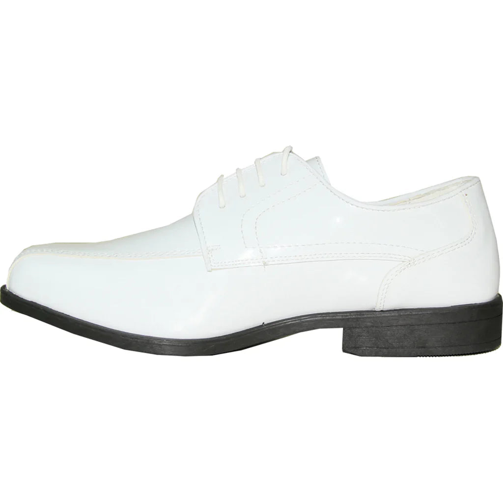 JEAN YVES Men Dress Shoe JY02 Oxford Formal Tuxedo for Prom & Wedding Shoe White Patent Tux-USA