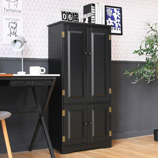 Accent Storage Cabinet Adjustable Shelves-Black W2B