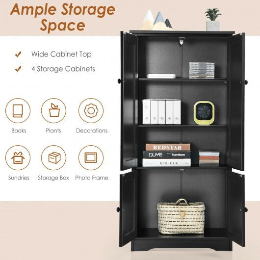 Accent Storage Cabinet Adjustable Shelves-Black W2B