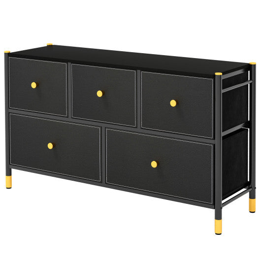 Floor Dresser Storage Organizer with 5/6/8 Drawers with Fabric Bins and Metal Frame-8-Drawer