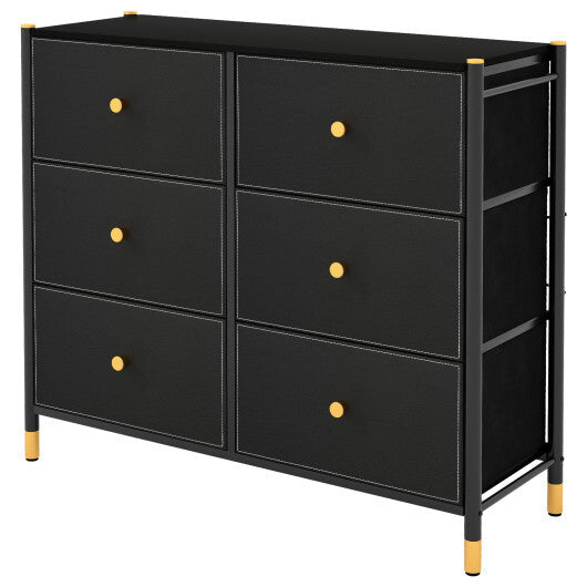 Floor Dresser Storage Organizer with 5/6/8 Drawers with Fabric Bins and Metal Frame-8-Drawer