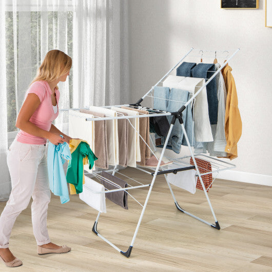 2-level Laundry Drying Rack with Height Adjustable Wings W2B