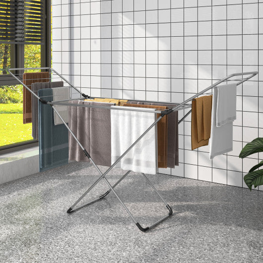 Folding Clothes Drying Rack with Adjustable Wings for Indoor and Outdoor Use W2B