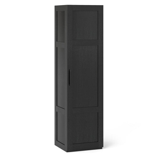 Tall Storage Cabinet with 4 Storage Shelves for Bathroom Living Room-Black W2B