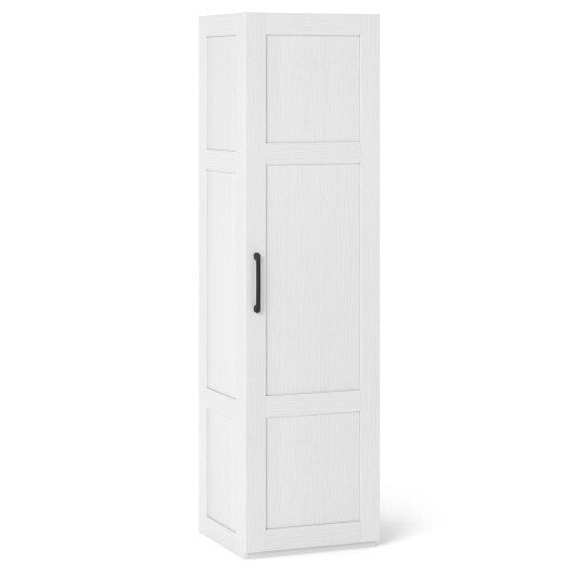 Tall Storage Cabinet with 4 Storage Shelves for Bathroom Living Room-Black W2B