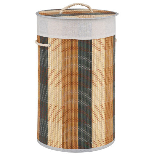 13.2 Gal Laundry Hamper with Removable and Machine-Washable Liner-Multicolor W2B