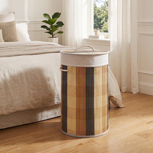13.2 Gal Laundry Hamper with Removable and Machine-Washable Liner-Multicolor W2B