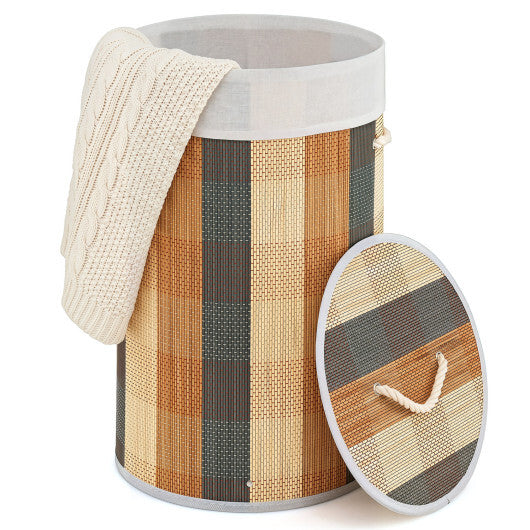 13.2 Gal Laundry Hamper with Removable and Machine-Washable Liner-Multicolor W2B