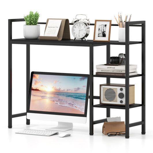 Desktop Bookshelf 38.5" W with Storage Display Rack for Home Office-Black W2B