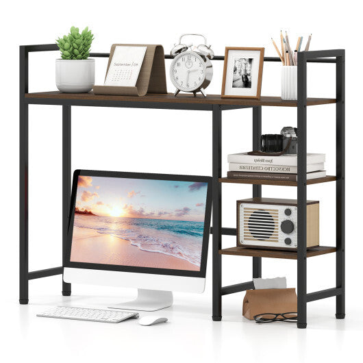 Desktop Bookshelf 38.5" W with Storage Display Rack for Home Office-Black W2B