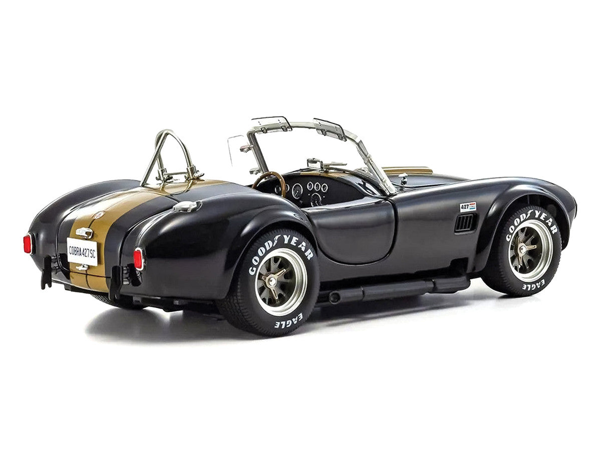 Shelby Cobra 427 S/C Black with Gold Stripes 1/18 Diecast Model Car by Kyosho Kyosho