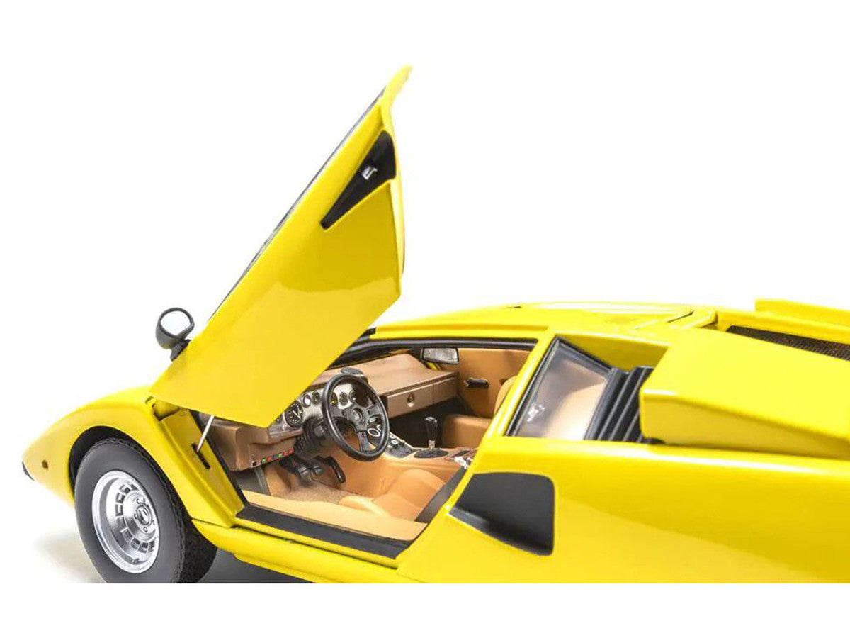 Lamborghini Countach LP 400 Yellow 1/18 Diecast Model Car by Kyosho-1