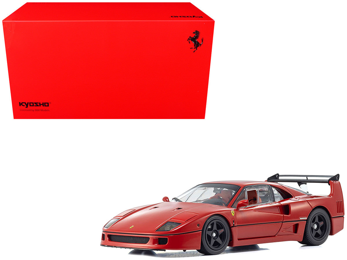 Ferrari F40 Light Weight LM Wing Red 1/18 Diecast Model Car by Kyosho-4