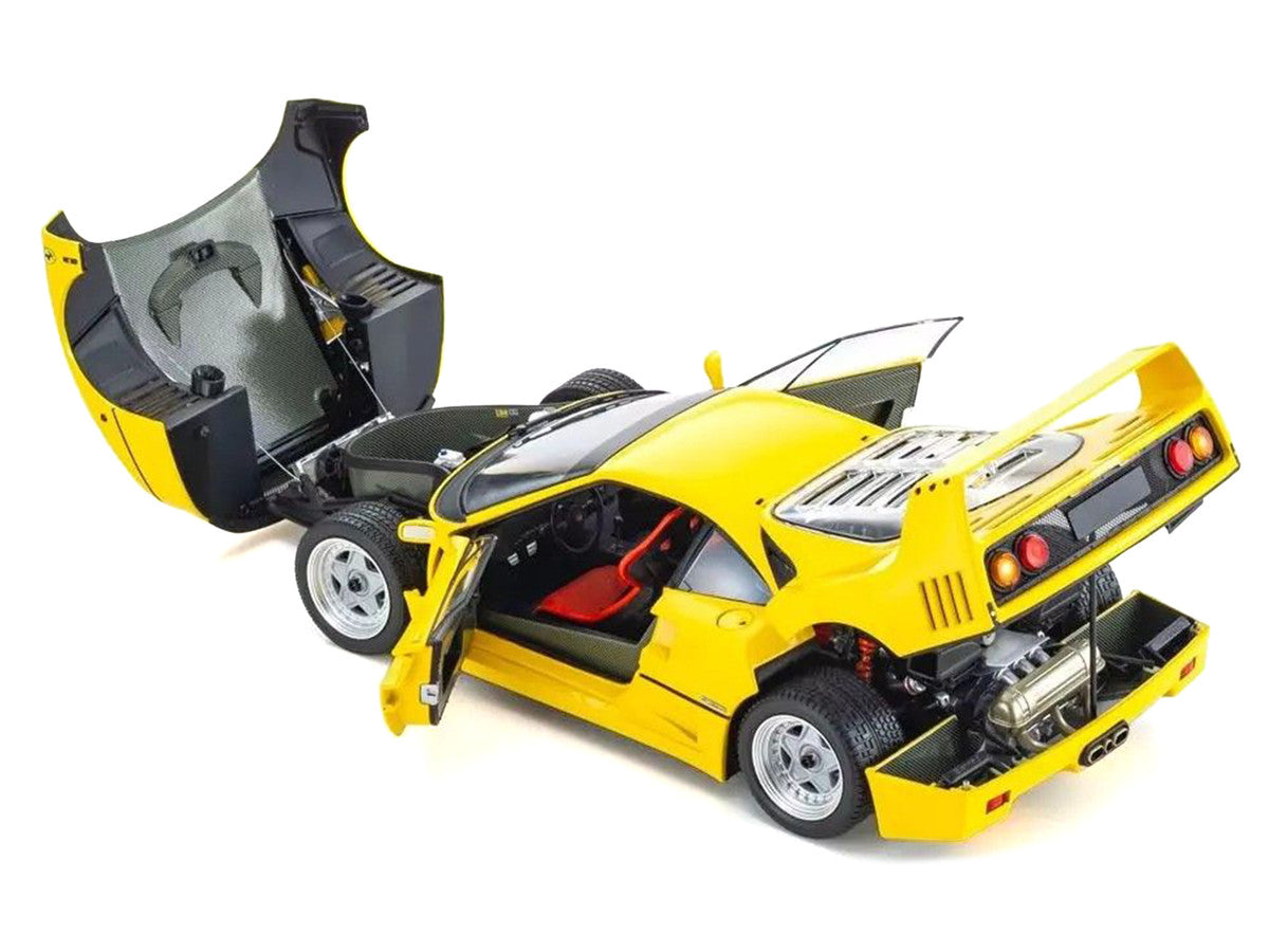 Ferrari F40 Yellow 1/18 Diecast Model Car by Kyosho-1