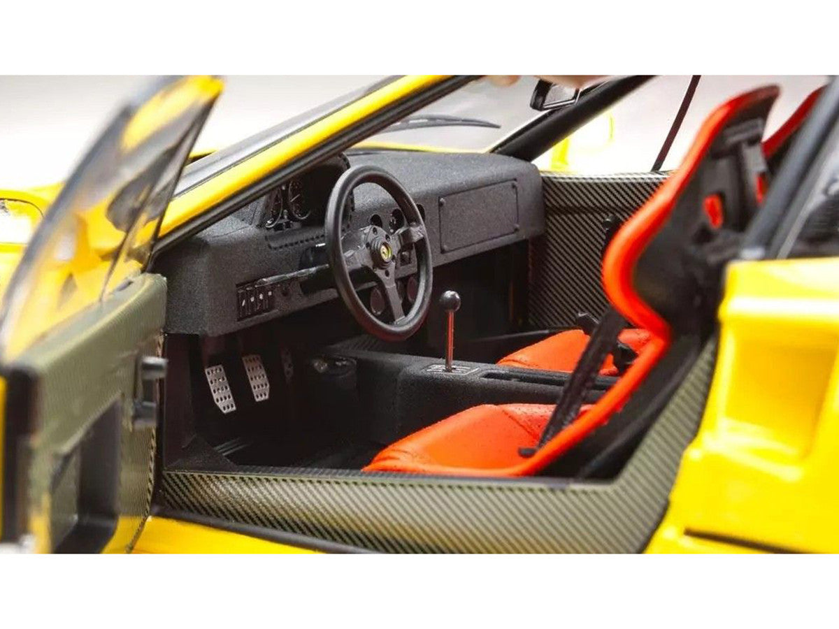 Ferrari F40 Yellow 1/18 Diecast Model Car by Kyosho-2