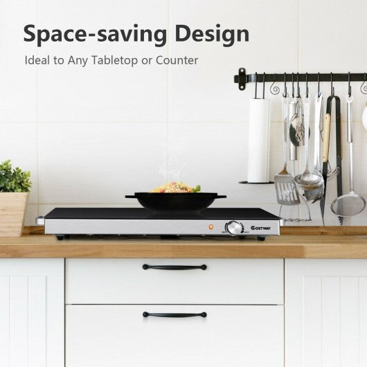 22 x 14 Inch Electric Warming Tray Hot Plate Dish Warmer with Adjustable Temperature W2B