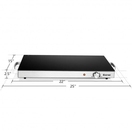 22 x 14 Inch Electric Warming Tray Hot Plate Dish Warmer with Adjustable Temperature W2B