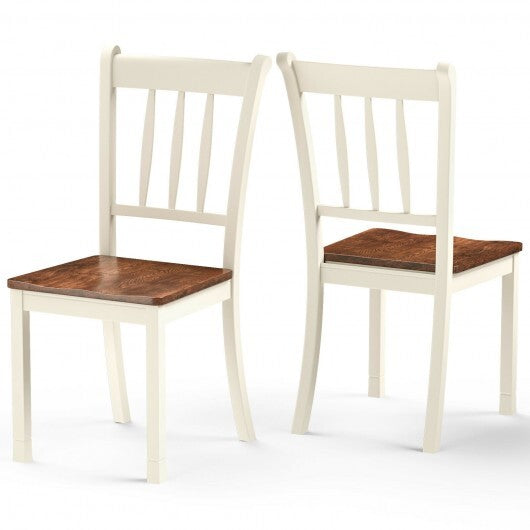 2 Pieces Solid Whitesburg Spindle Back Wood Dining Chairs-Black W2B