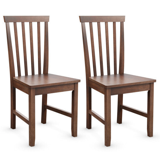 Set of 2 Dining Chairs with Solid Wooden Legs W2B