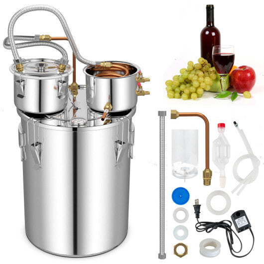5/10 Gal 22/38 L Water Alcohol Distiller for DIY Whisky-5 Gal W2B