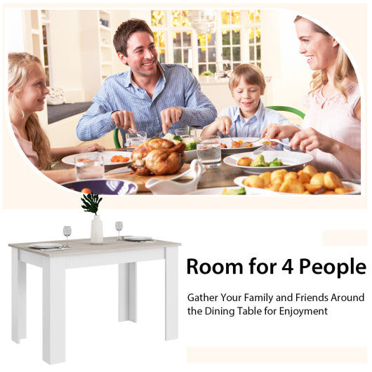 47 Inches Dining Table for Kitchen and Dining Room-Dark Gray W2B