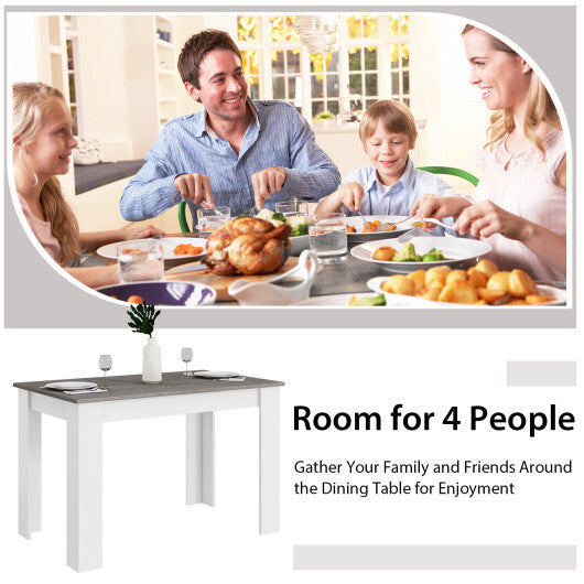 47 Inches Dining Table for Kitchen and Dining Room-Dark Gray W2B
