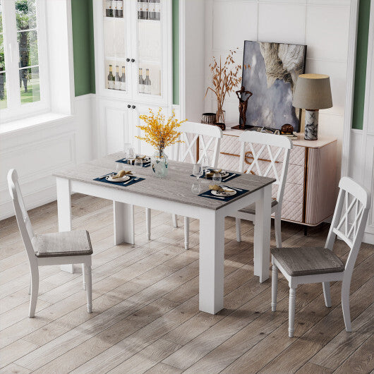 47 Inches Dining Table for Kitchen and Dining Room-Dark Gray W2B
