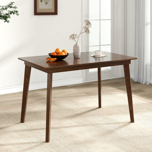 48 Inch Wooden Dining Table with Rubber Wood Legs for 4 People-Brown W2B