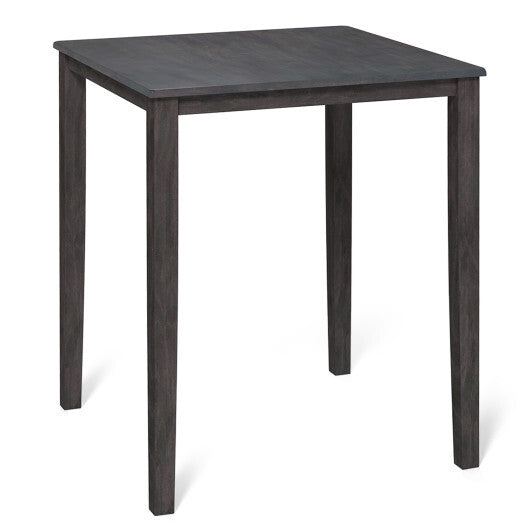 Square Dining Table with Solid Wood Frame for 4-Person-Gray W2B