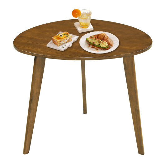 Farmhouse Wooden Round Dining Table for 4-Walnut W2B