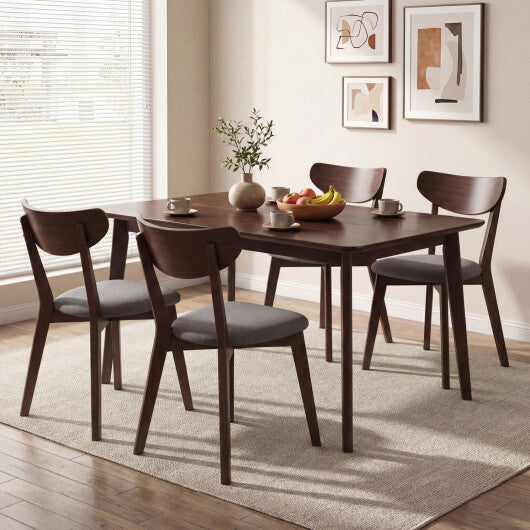 Rectangle Dining Table for 4-6 People 47" Kitchen Table-Walnut W2B