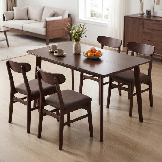 Rectangle Dining Table for 4-6 People 47" Kitchen Table-Walnut W2B
