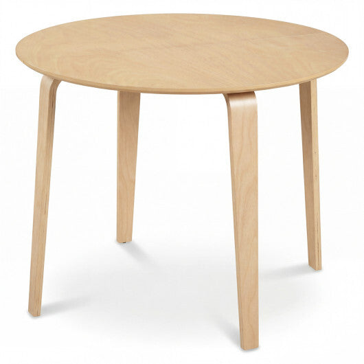 37.5" Round Dining Table with Rubber Wood Legs for Small Space-Natural W2B