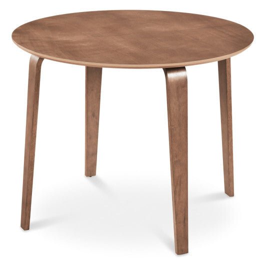 37.5" Round Dining Table with Rubber Wood Legs for Small Space-Natural W2B