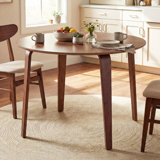 37.5" Round Dining Table with Rubber Wood Legs for Small Space-Natural W2B