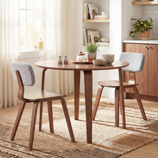 37.5" Round Dining Table with Rubber Wood Legs for Small Space-Natural W2B