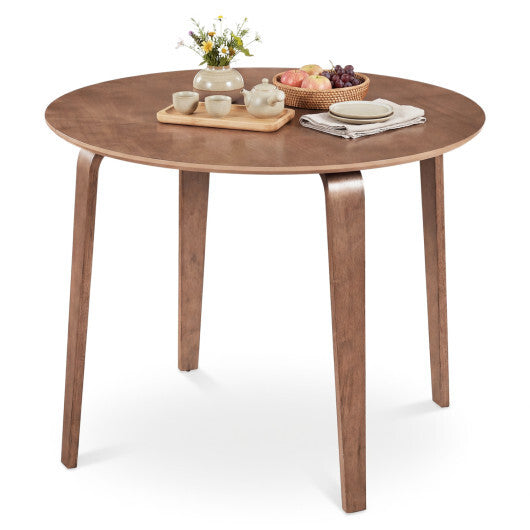 37.5" Round Dining Table with Rubber Wood Legs for Small Space-Natural W2B