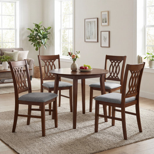 Dining Chairs Set of 2 Dining Room Chairs with Padded Seat for Kitchen Living Room-Walnut W2B