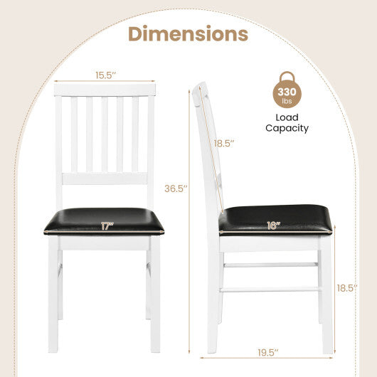 Dining Chairs Set of 2 Modern Mid Century Dining Room Chairs-White W2B