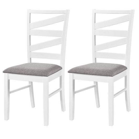 Dining Chairs Set of 2 with Backrests and Rubber Wood Frames-Brown W2B