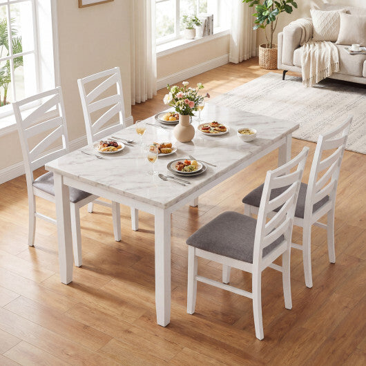 Dining Chairs Set of 2 with Backrests and Rubber Wood Frames-Brown W2B