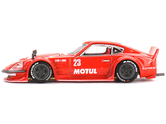 Datsun Fairlady Z RHD (Right Hand Drive) #23 Red "Motul V2" (Designed by Jun Imai) "Kaido House" Special 1/64 Diecast Model Car by True Scale Miniatures-1