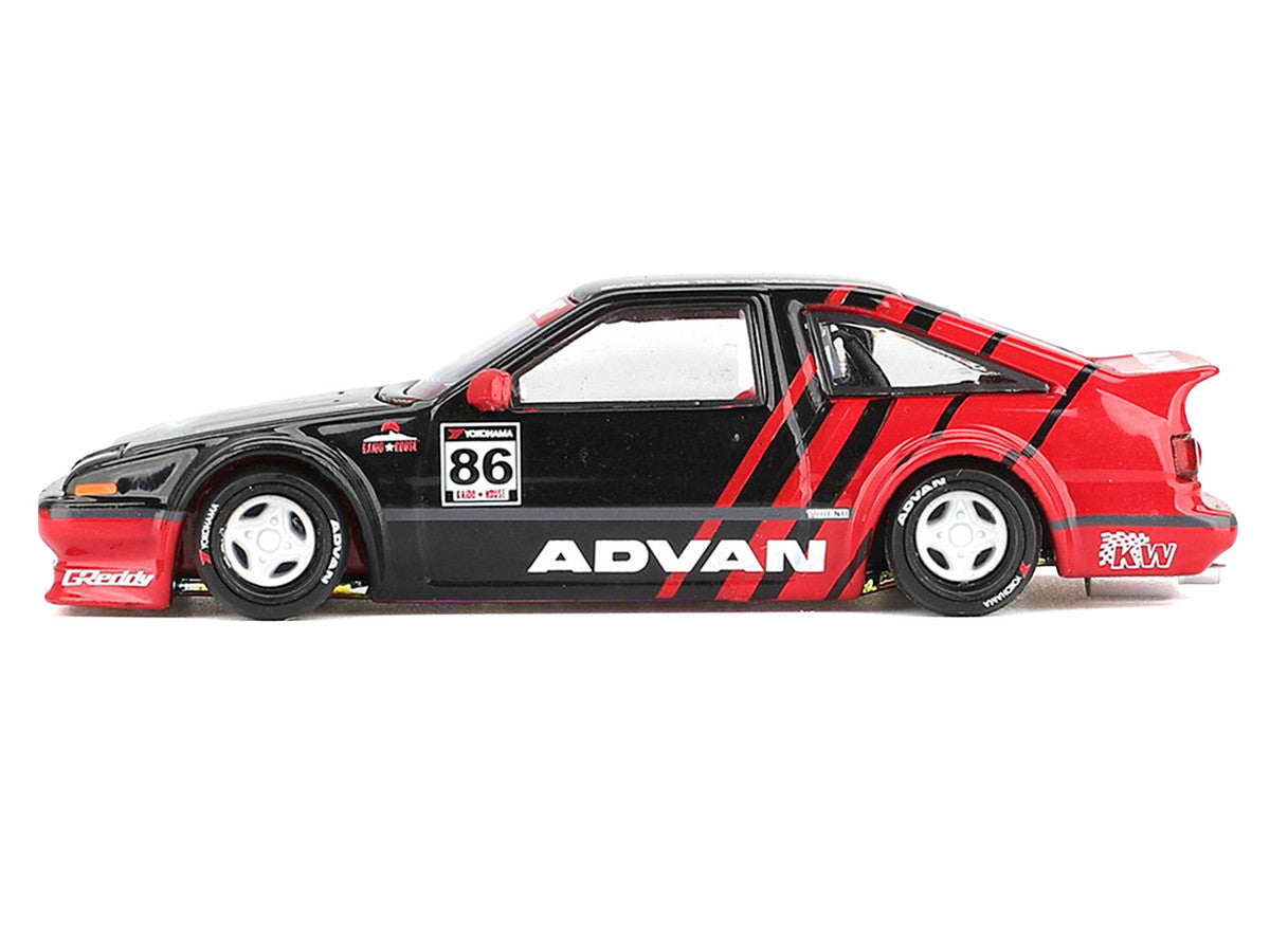 Toyota AE86 Sprinter Trueno RHD (Right Hand Drive) #86 "Kaido ADVAN" Black and Red (Designed by Jun Imai) "Kaido House" Special 1/64 Diecast Model Car by Mini GT Mini GT