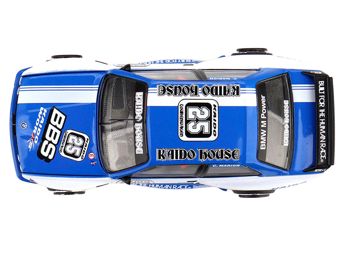 BMW M3 "Kaido Touring Champ V1" #25 Blue with White Stripes (Designed by Jun Imai) "Kaido House" Special 1/64 Diecast Model Car by Mini GT Mini GT