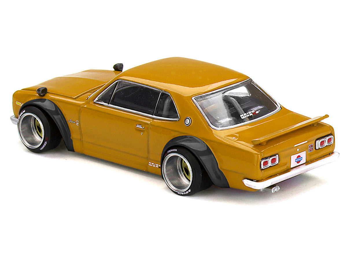 Nissan Skyline 2000GT-R (KPGC10) RHD (Right Hand Drive) "Kaido Street V2" Yellow (Designed by Jun Imai) "Kaido House" Special 1/64 Diecast Model Car by Mini GT Mini GT