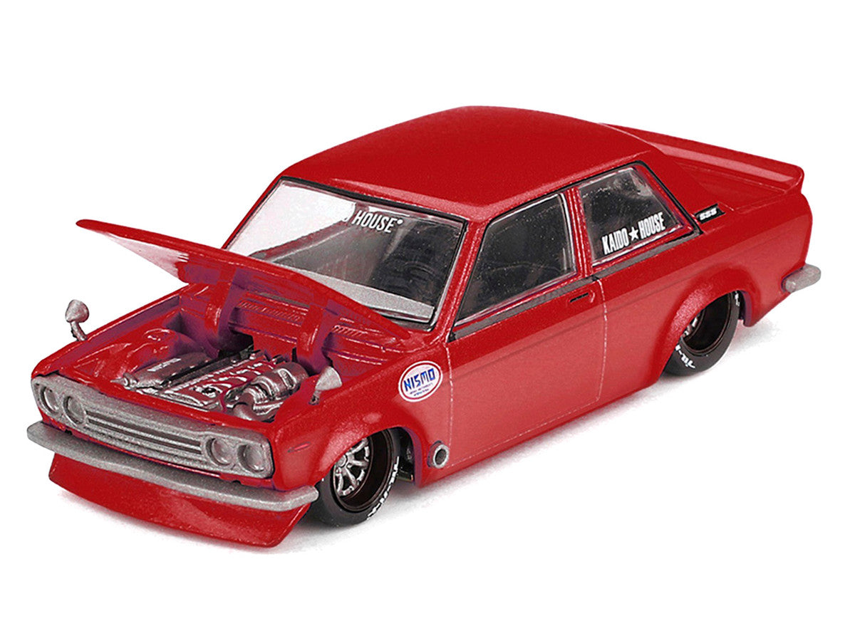 Datsun 510 Street "Nismo V3" Red Metallic (Designed by Jun Imai) "Kaido House" Special 1/64 Diecast Model Car by Mini GT Mini GT