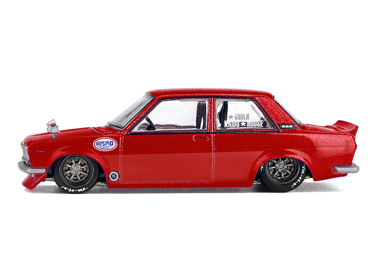 Datsun 510 Street "Nismo V3" Red Metallic (Designed by Jun Imai) "Kaido House" Special 1/64 Diecast Model Car by Mini GT Mini GT